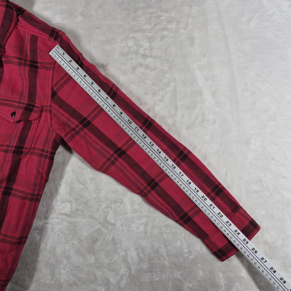Outerknown Blanket Shirt Men's Large Red Plaid Organic Cotton Button Up NWT - Picture 4 of 9